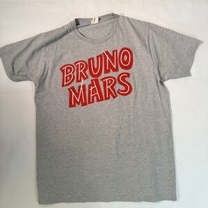 Unisex BRUNO MARS T-Shirt Men's Gray Large Cotton Blend Graphic Tee